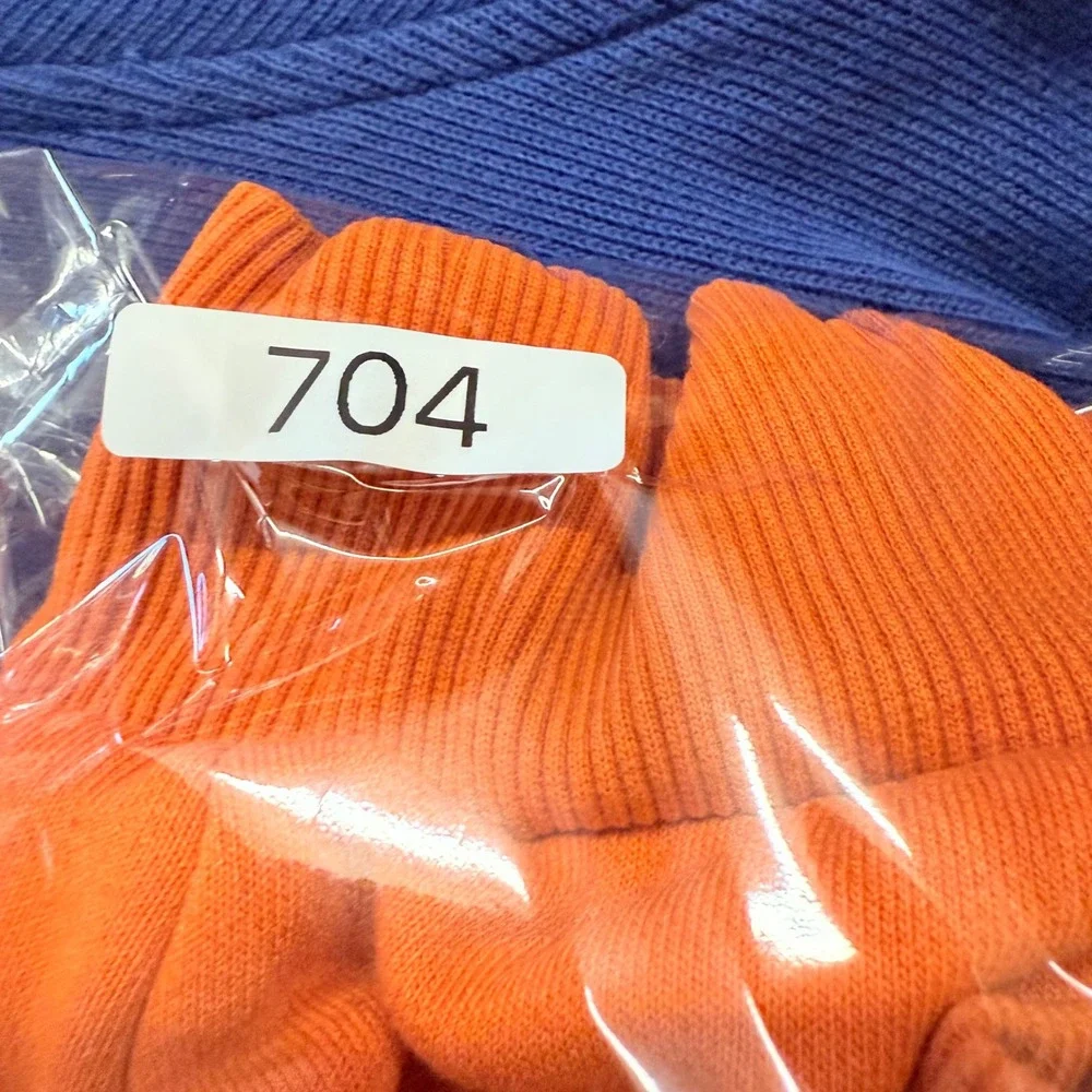 Adidas Crewneck‎ Sweatshirt Pullover Jumper Orange White Logo Mens 2XL